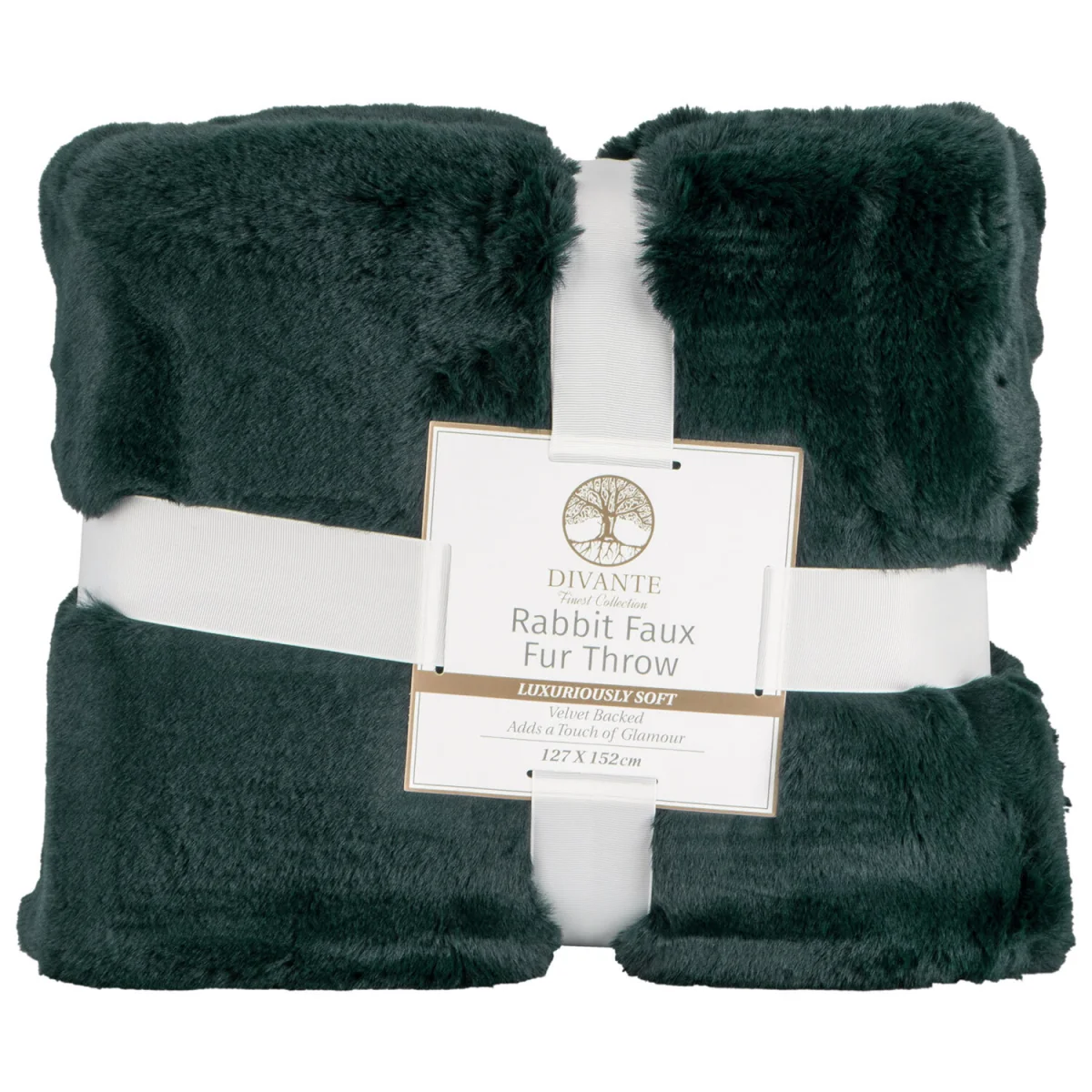 Rabbit Faux Fur Throw - Grey / Large – image 29