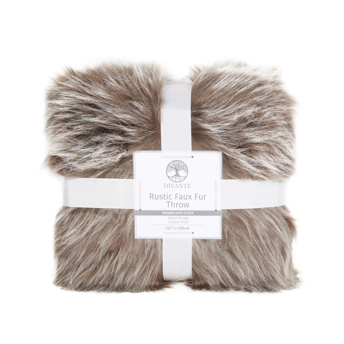 Rabbit Faux Fur Throw - Grey / Large – image 31