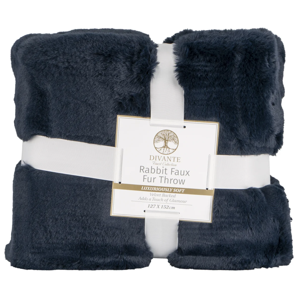 Rabbit Faux Fur Throw - Grey / Large – image 7