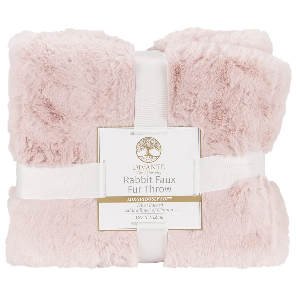 Rabbit Faux Fur Throw - Grey / Large – image 9