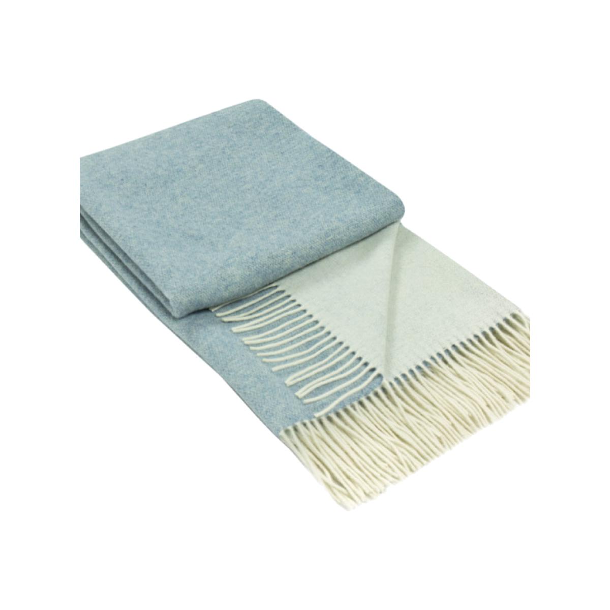 Kensington Cashmere and Merino Wool Throw - Sky Blue
