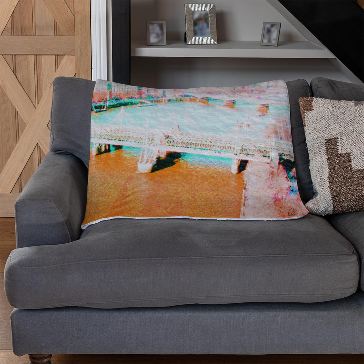 London Eye Veiw Orange Blanket - Orange – image 3