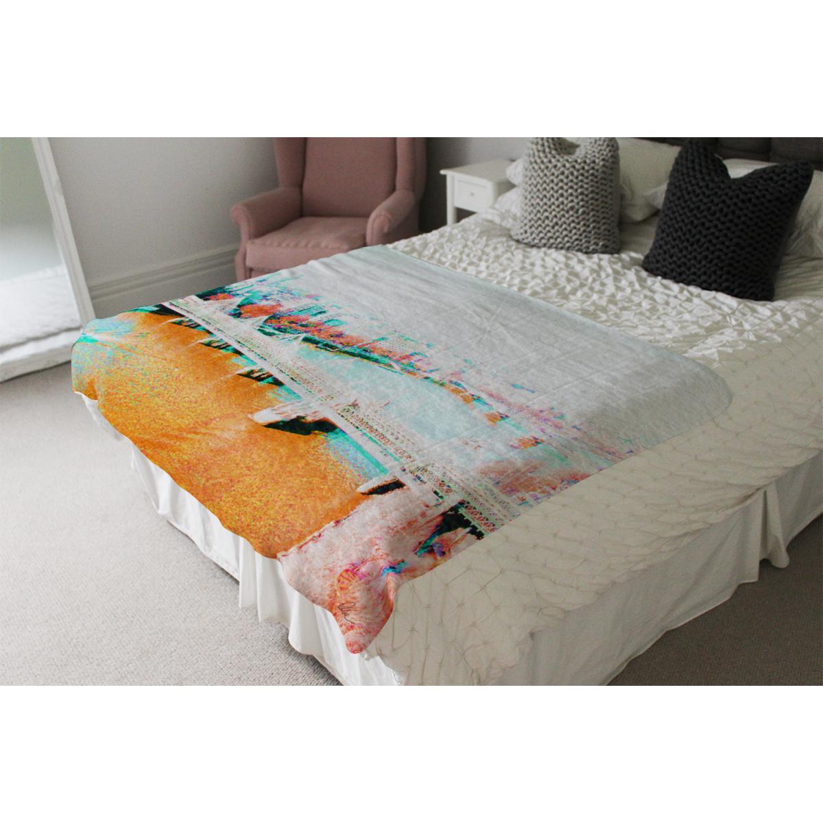 London Eye Veiw Orange Blanket - Orange – image 4