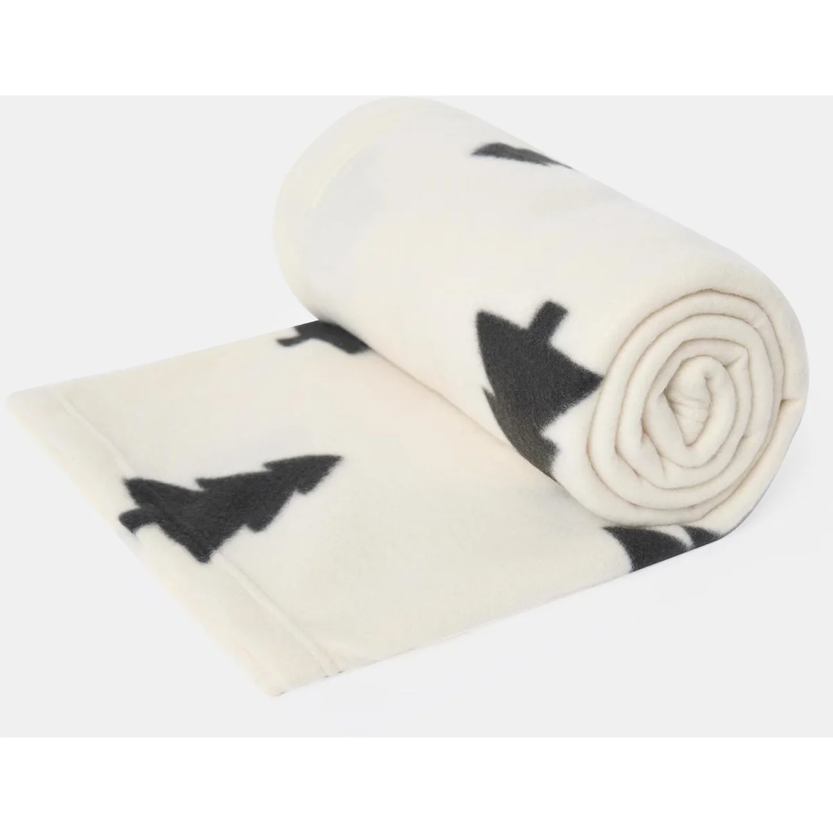 Christmas Tree Polar Fleece Throw - White – image 2