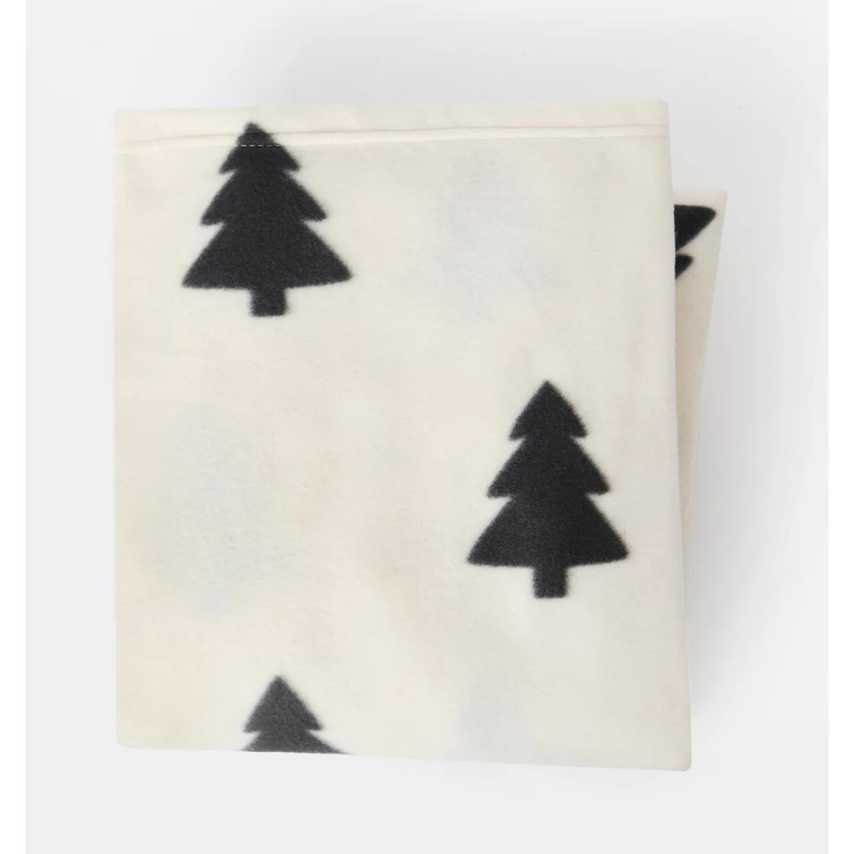 Christmas Tree Polar Fleece Throw - White – image 3