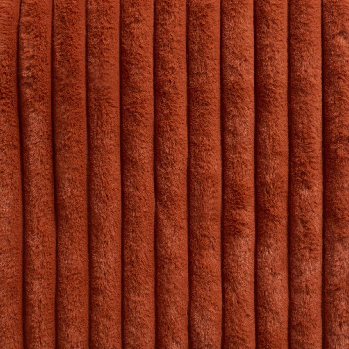 OHS Faux Fur Thick Ribbed Throw - Rust / 0.95kg / 125cm – image 5