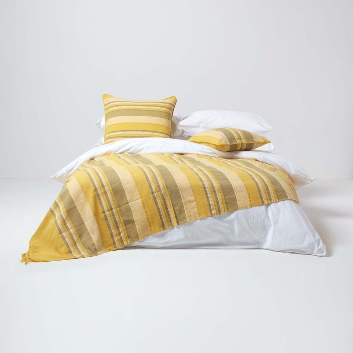 Cotton Morocco Striped Yellow Throw - Yellow / 200cm – image 3