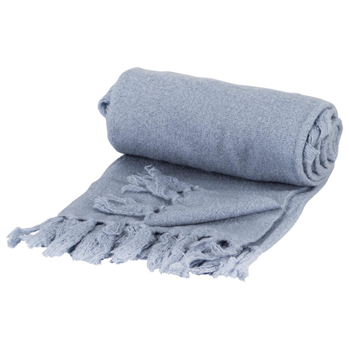 Provence French Blue Faux Mohair Throw - French Blue – image 2