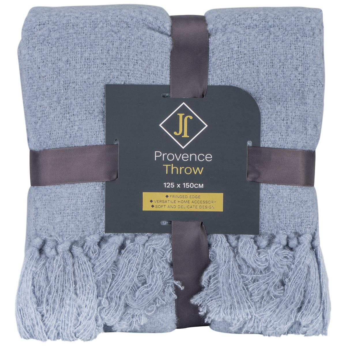 Provence French Blue Faux Mohair Throw - French Blue – image 3