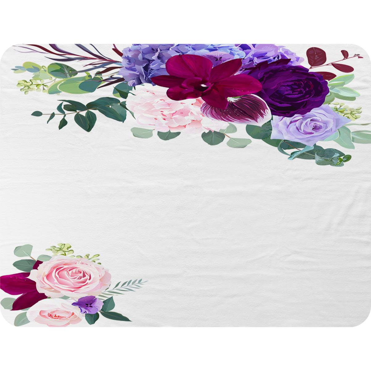 Pink Purple Roses Blanket - Pink – image 2
