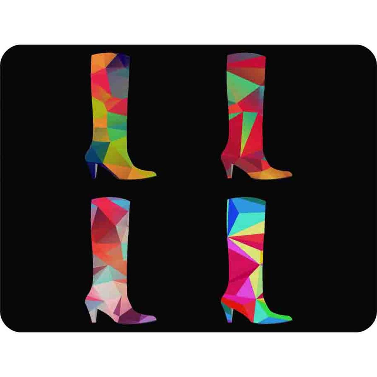 Geometric Boots Blanket - Black – image 2