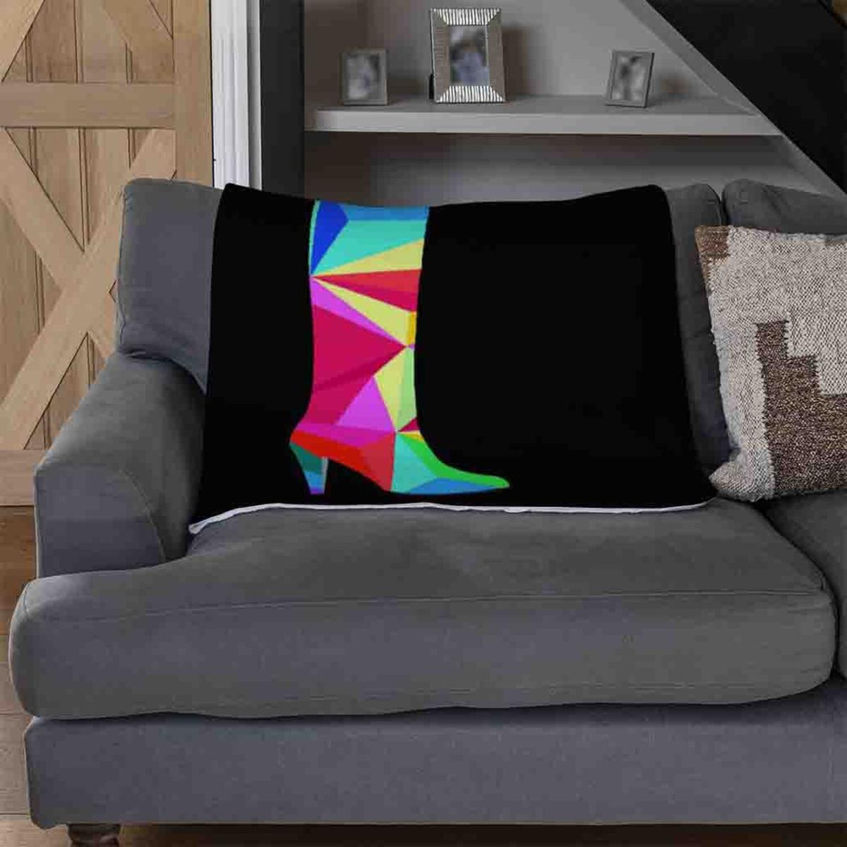 Geometric Boots Blanket - Black – image 3