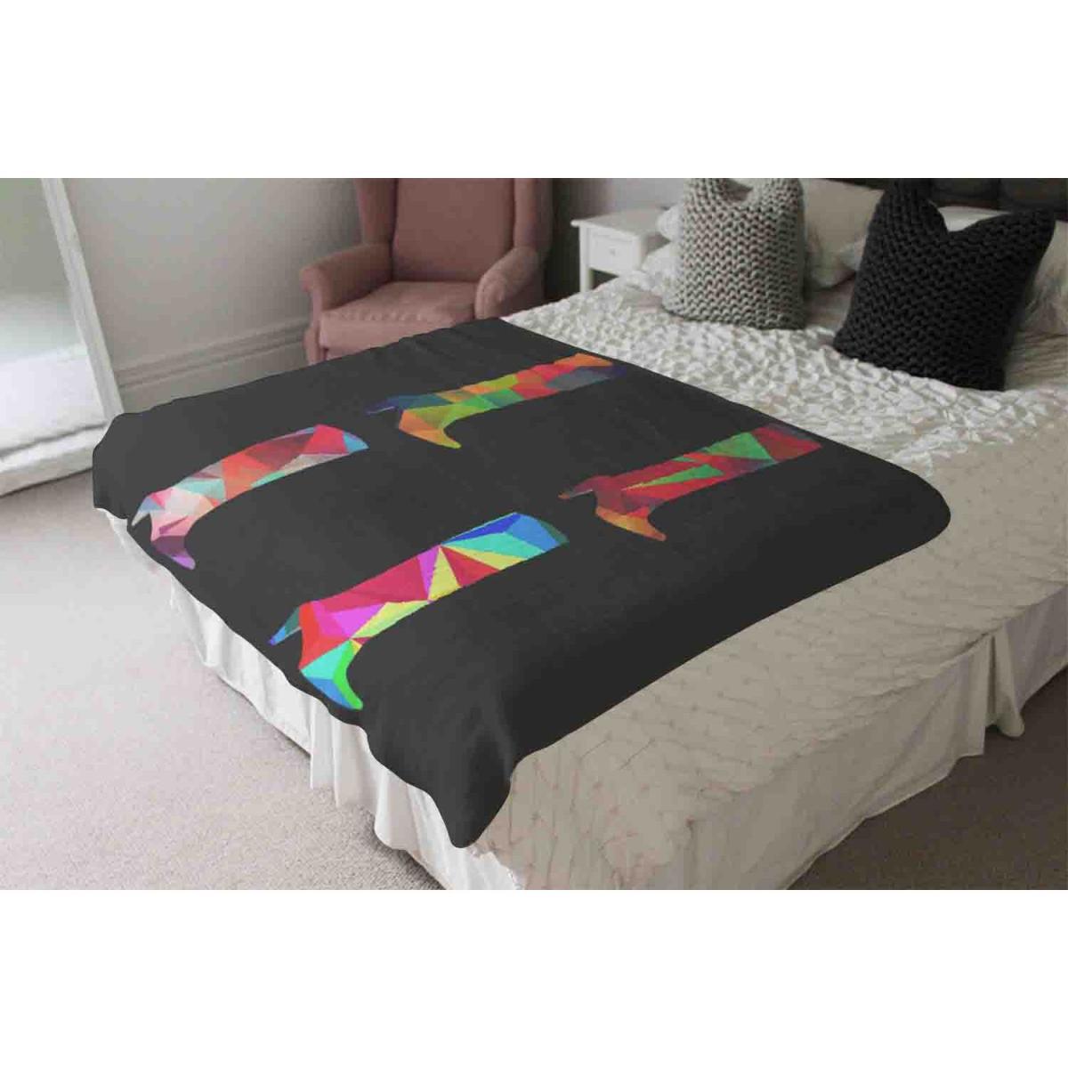 Geometric Boots Blanket - Black – image 4
