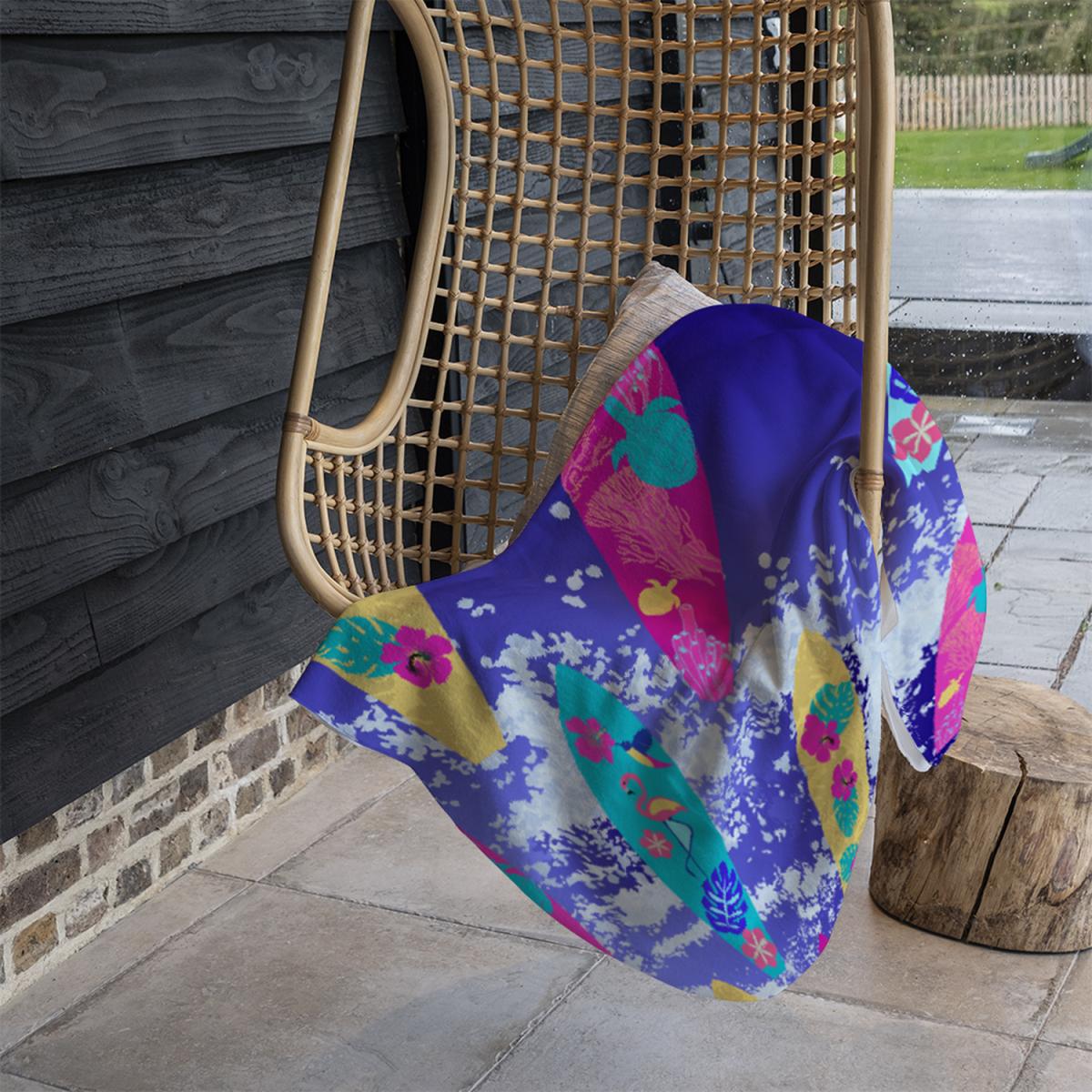 Tropical Surf Blanket - Blue – image 1