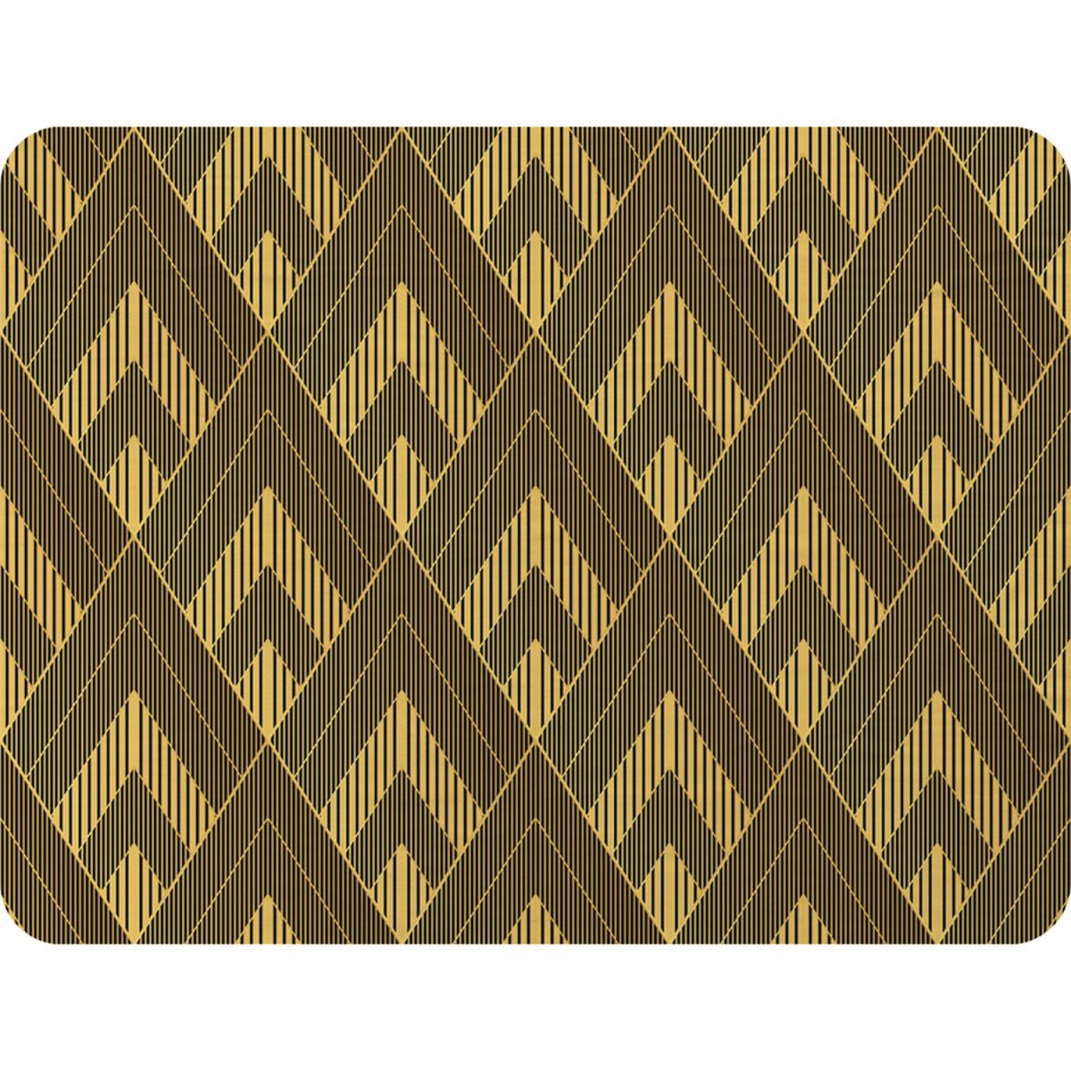 Black Gold Striped Triangles Blanket - Gold – image 2