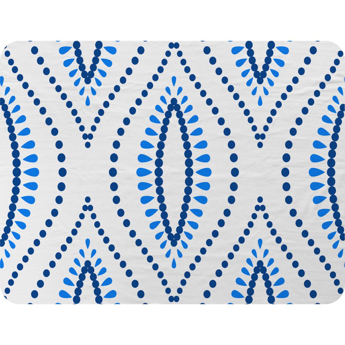 Boho Intricate Ogee Blanket - Blue – image 2