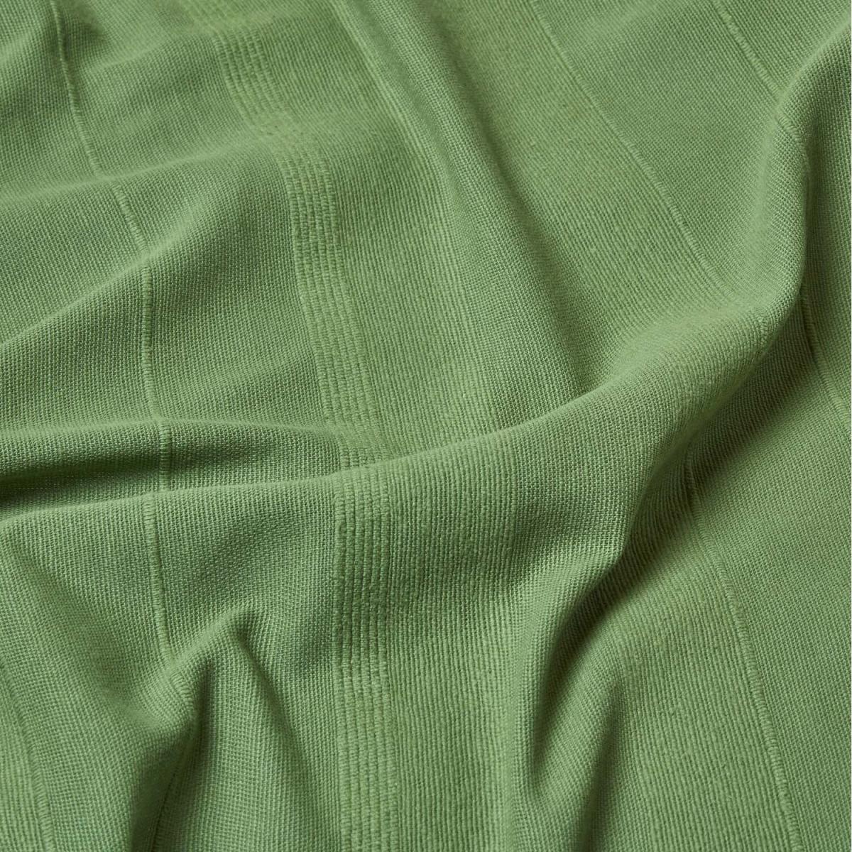 Homescapes Cotton Rajput Ribbed Throw - Olive / 1.56kg / 255cm – image 4