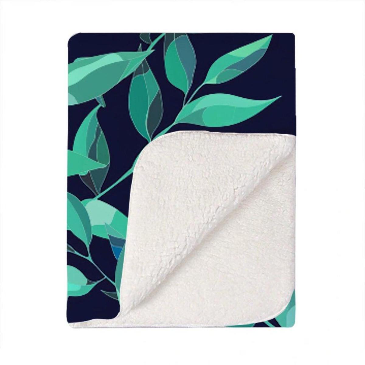 Delicate Green Foliage Blanket - Green – image 2