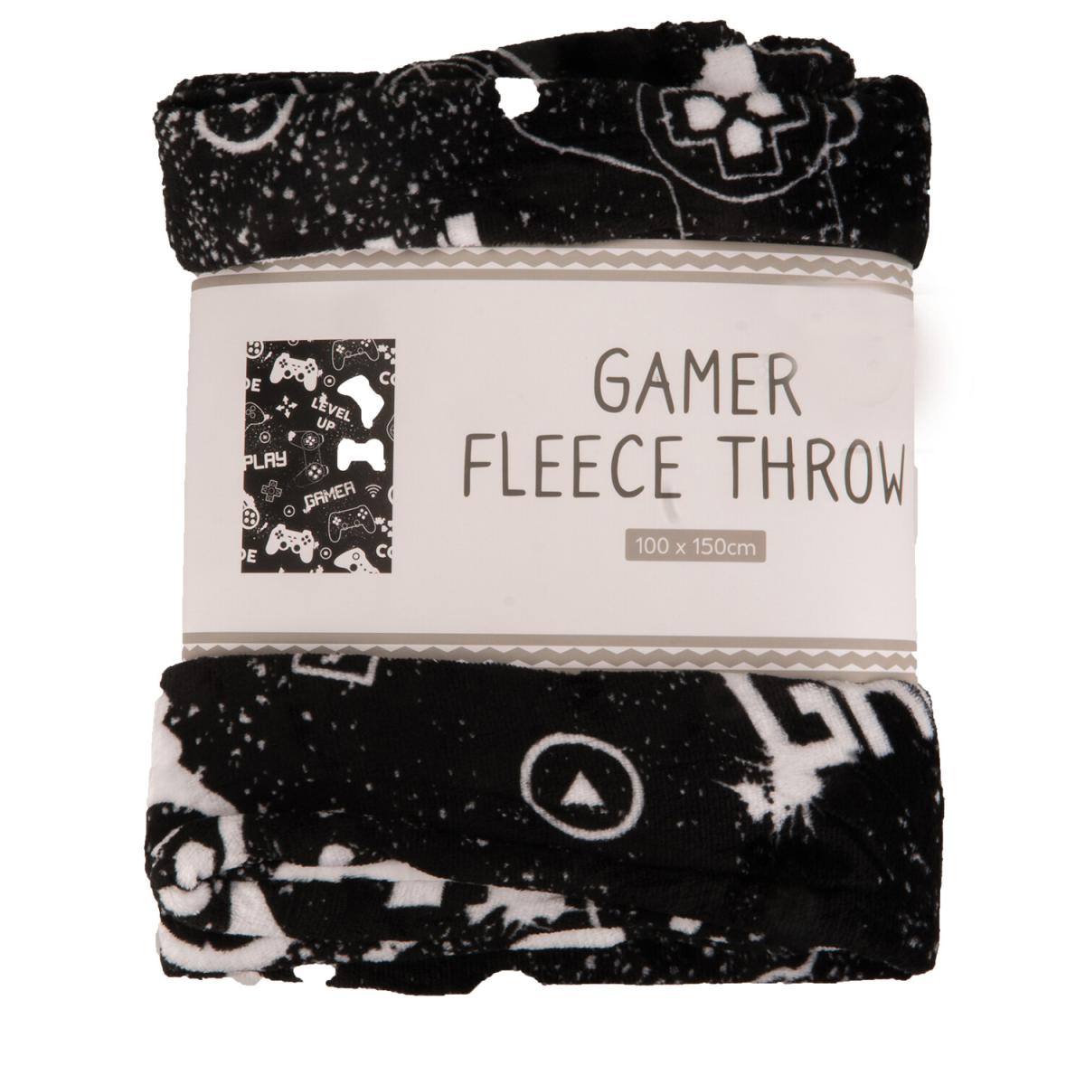Gamer Kids Printed Fleece Throw - Black – image 2