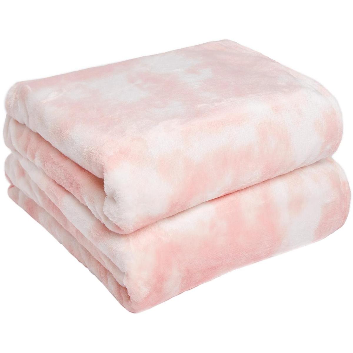 Tie Dye Ultra Soft Print Fleece Throw Blanket - Pink / 150cm – image 2