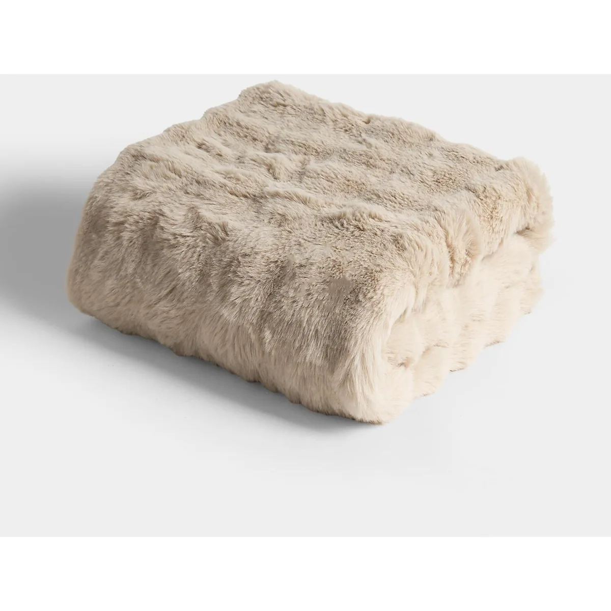 OHS Bubble Faux Fur Throw - Natural – image 4