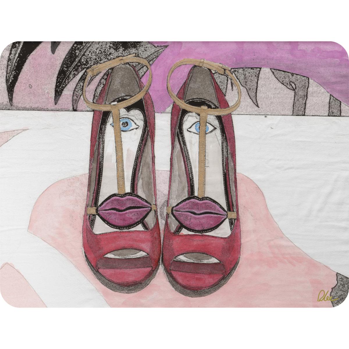 Lips Shoes Blanket - Pink – image 2