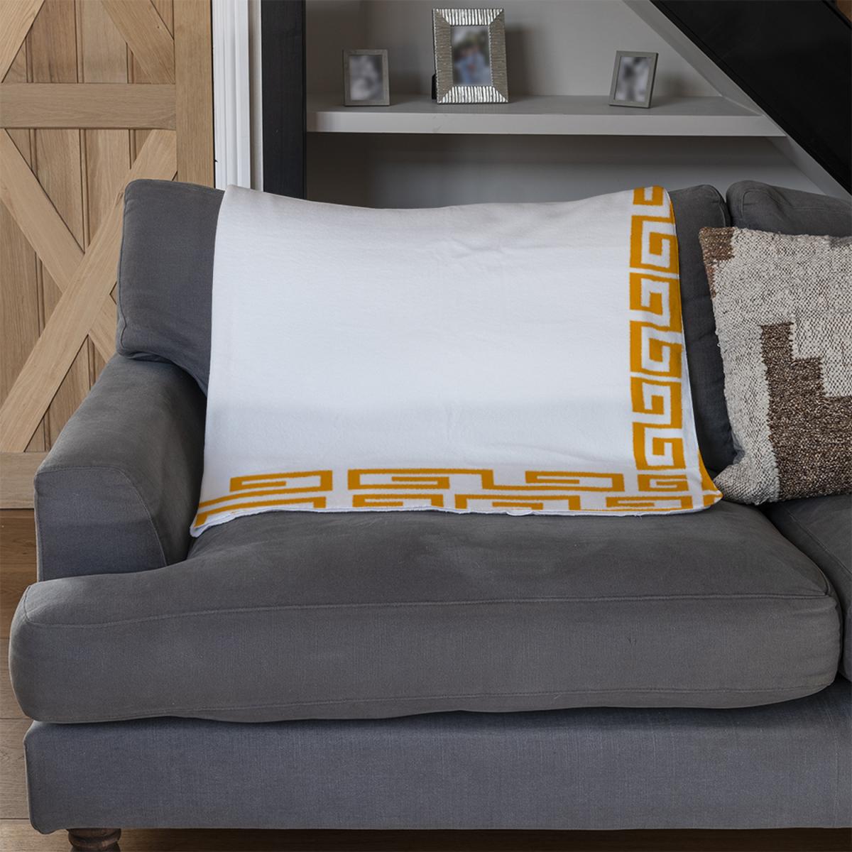 Golden Egyptian Border Blanket - Gold – image 3