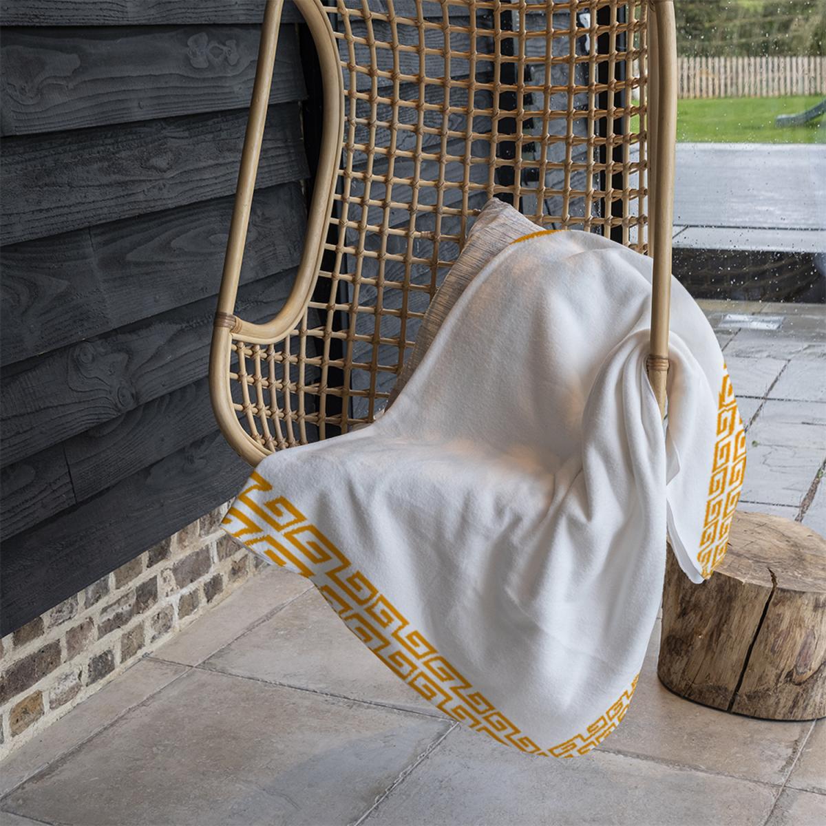 Golden Egyptian Border Blanket - Gold – image 1