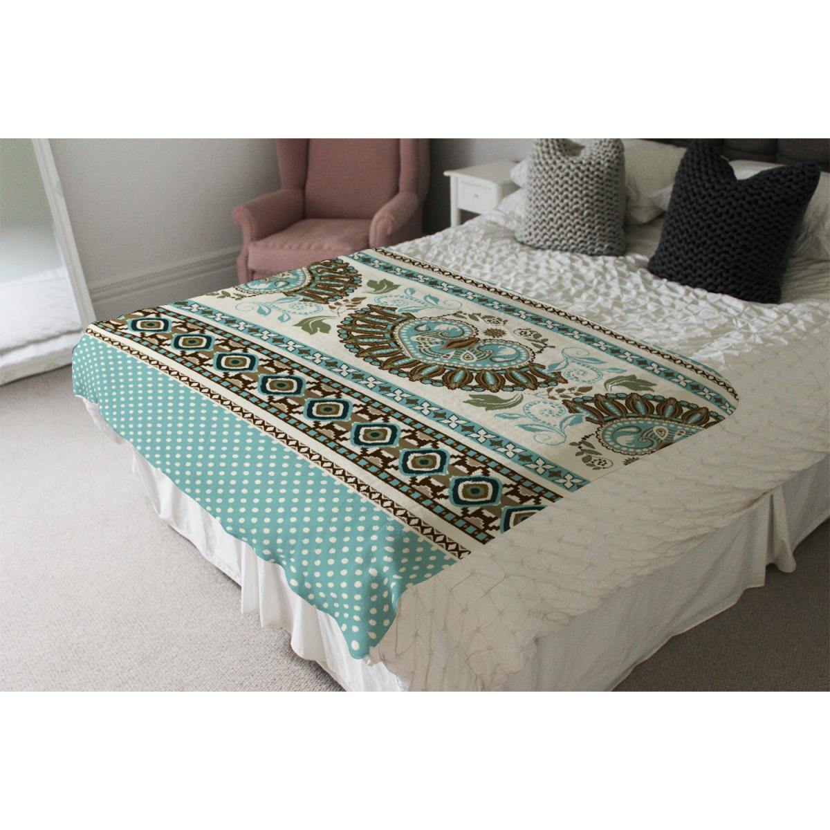 Egyptian Greek Roman Style Blanket - Green – image 4