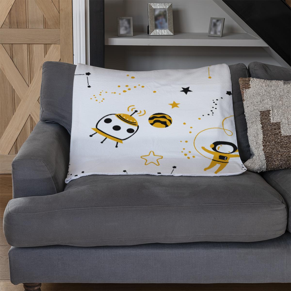 Space Pattern Blanket - Yellow – image 3