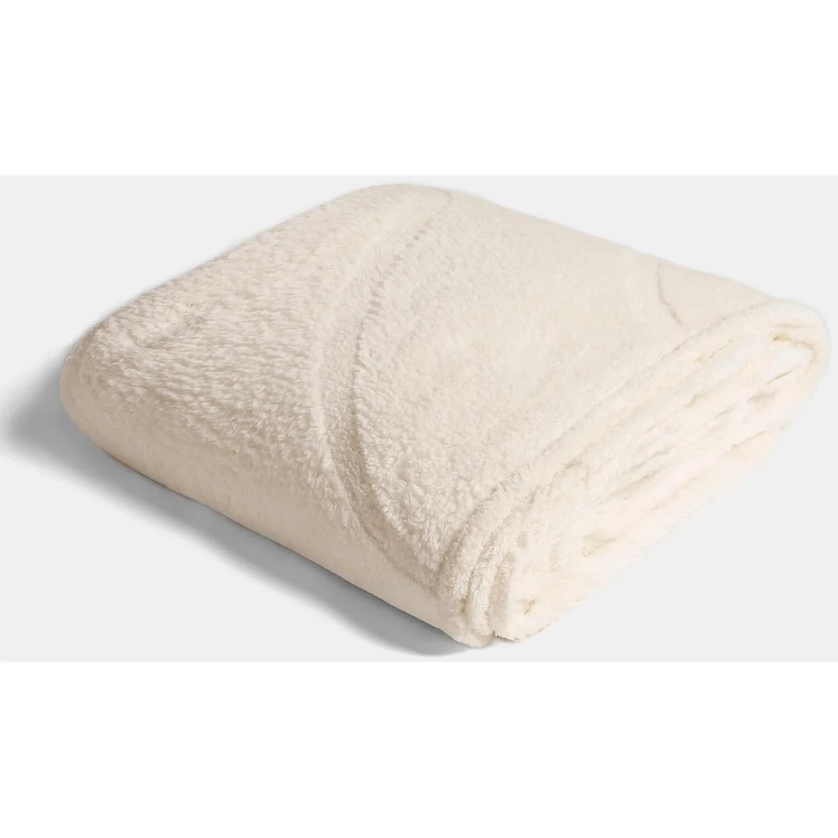 OHS Tufted Contour Teddy Throw - Ivory / 180cm – image 4