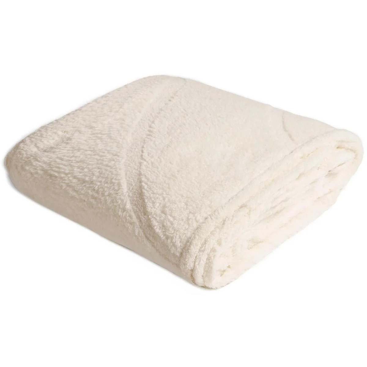 OHS Tufted Contour Teddy Throw - Ivory / 180cm – image 5