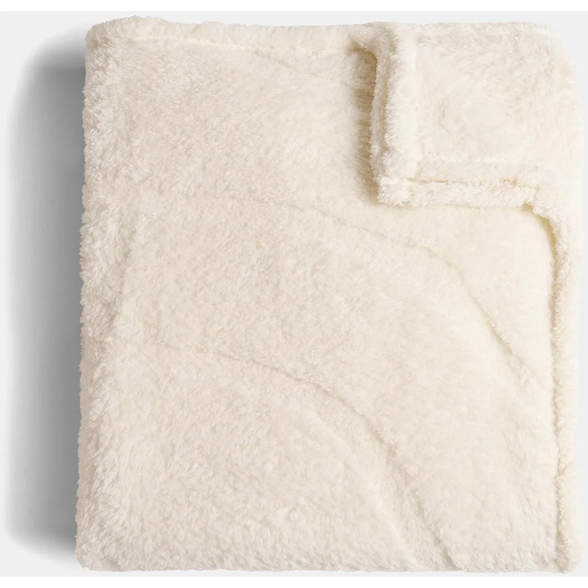 OHS Tufted Contour Teddy Throw - Ivory / 180cm – image 6