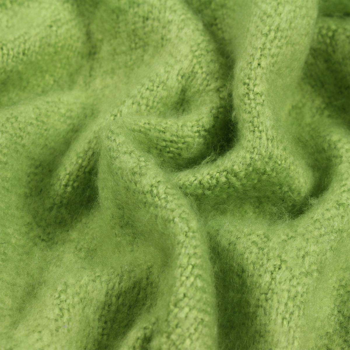 Plain Tasselled Woven Throw - Kingfisher – image 12