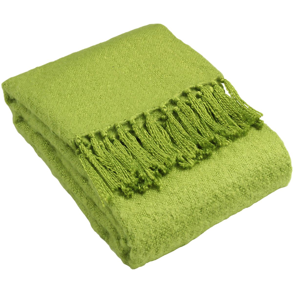 Plain Tasselled Woven Throw - Kingfisher – image 7