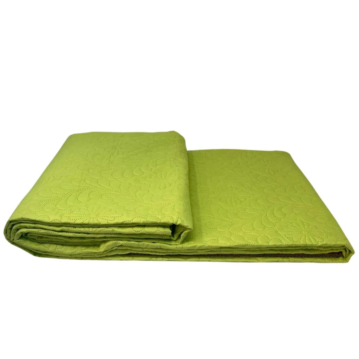 Ultrasonic Plain Bedspread Throw - Mint – image 5