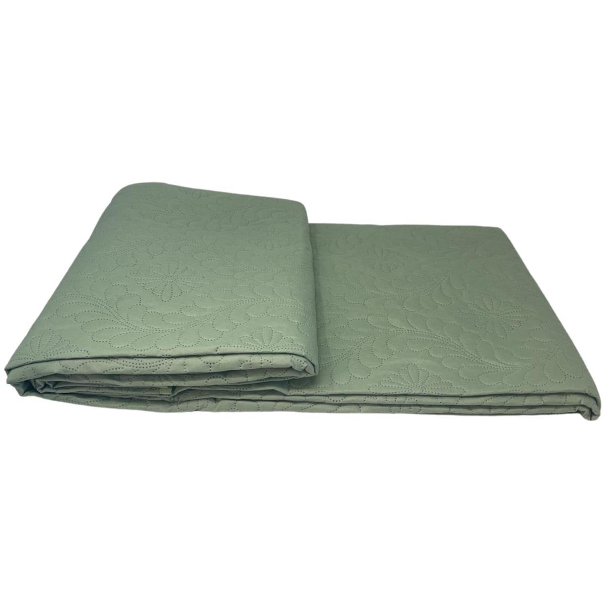 Ultrasonic Plain Bedspread Throw - Mint – image 10