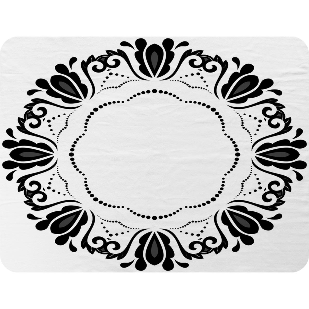 Decorative Floral Element Blanket - Black – image 2