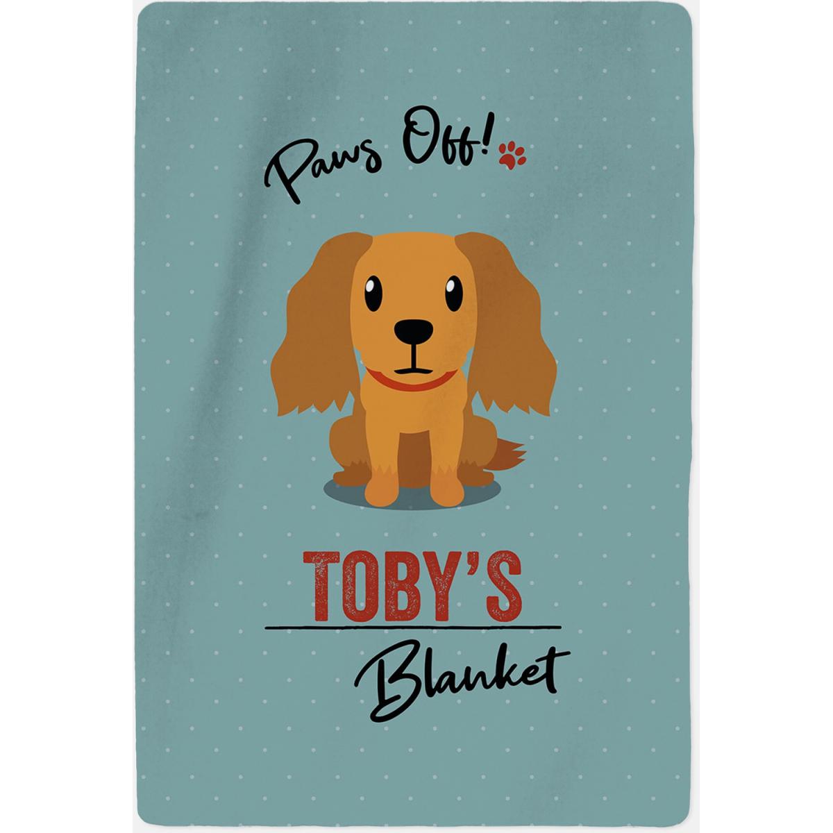 Personalised Golden Cocker Spaniel Blanket - Paws Off – image 2