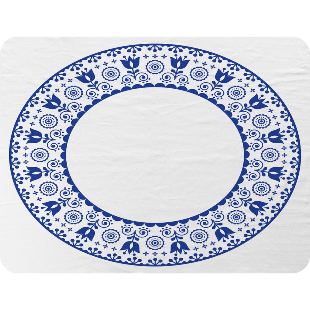 Folk Art Blanket - Blue – image 2