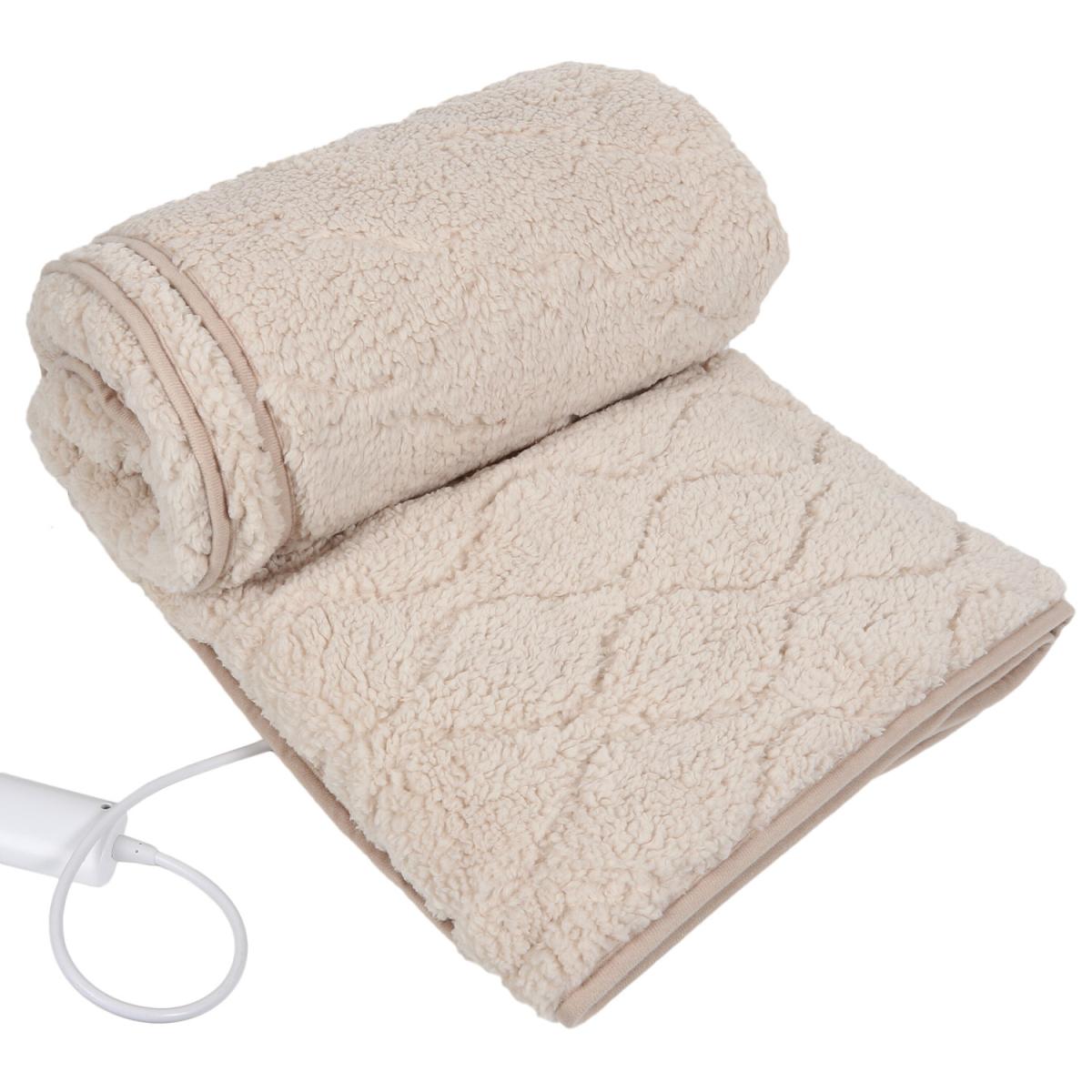 Teddy Sherpa Electric Blanket - Natural – image 2