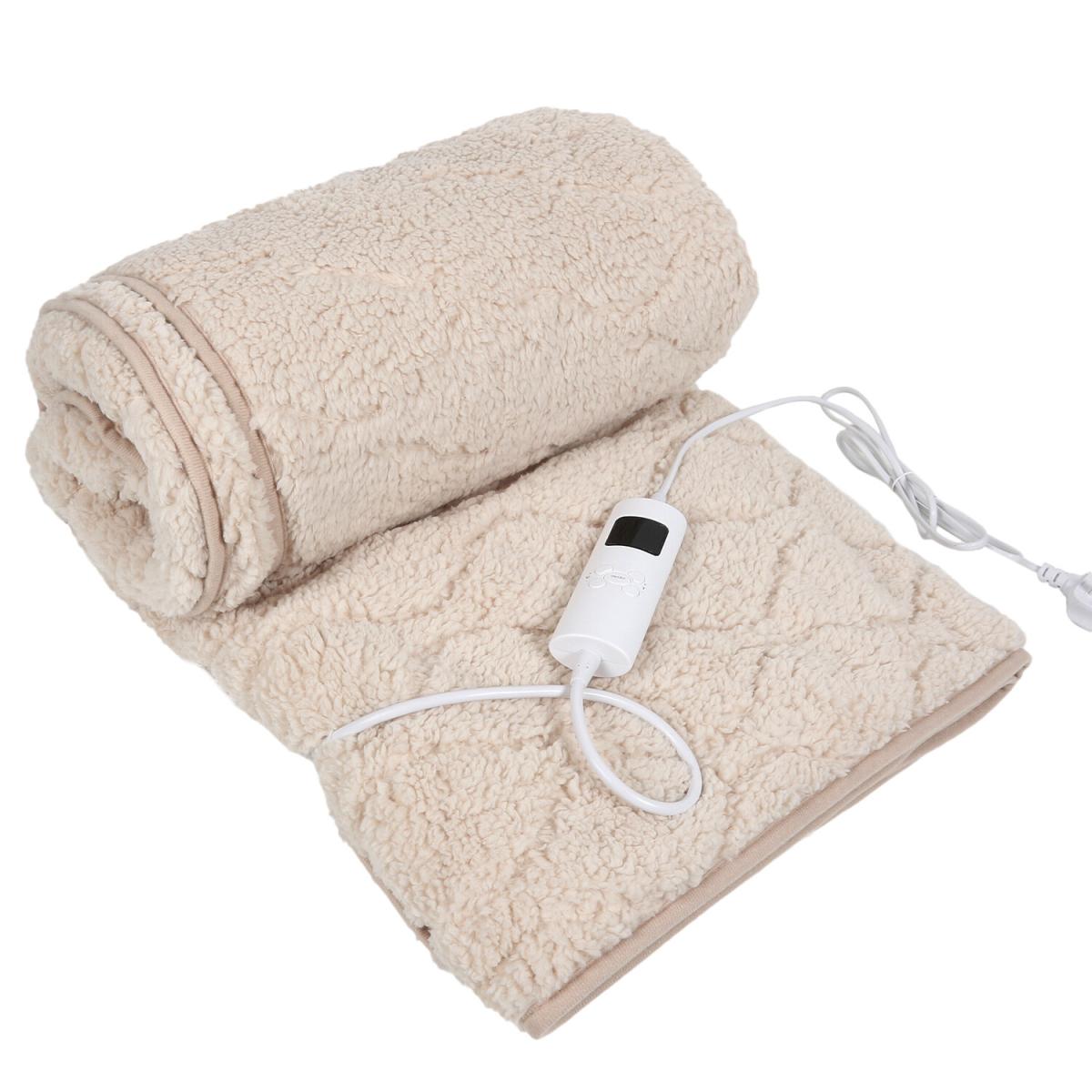 Teddy Sherpa Electric Blanket - Natural – image 3