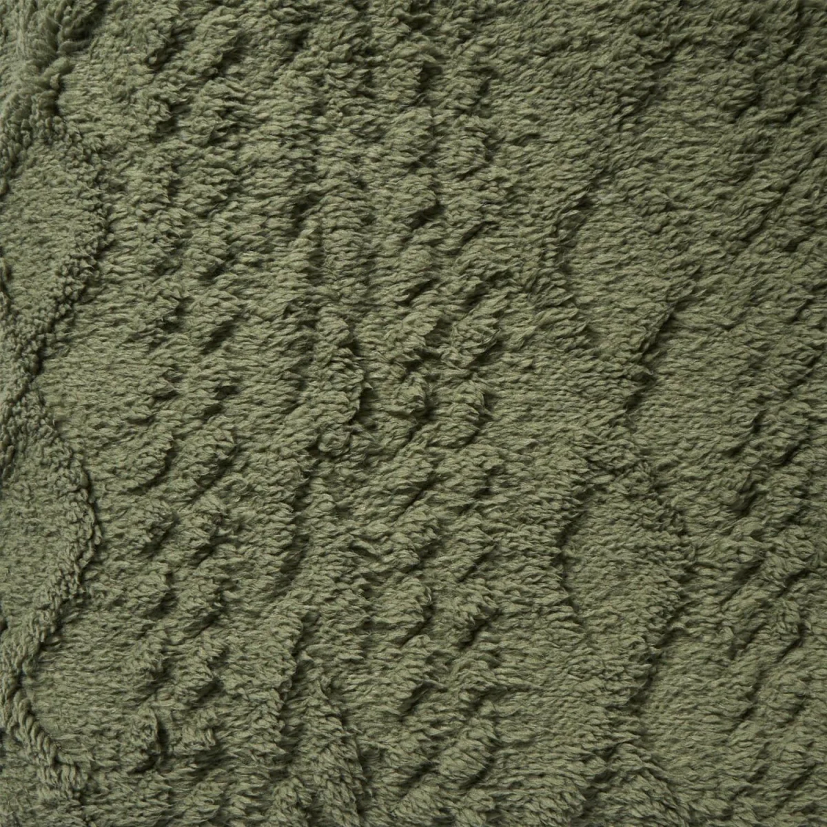 OHS Cable Knit Sherpa Throw - Woodland Green – image 6