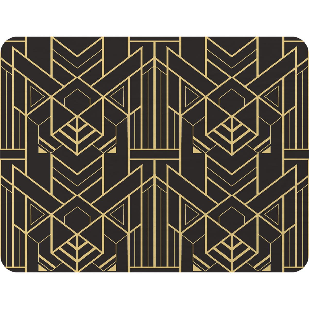 Golden Lined Shape Blanket - Brown – image 2