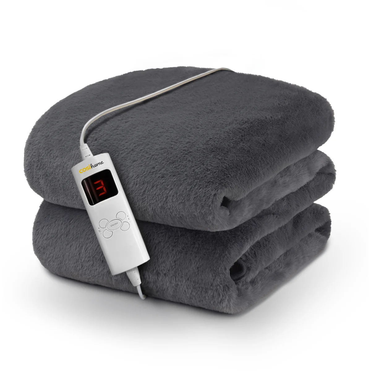 Cosi Home Luxury Faux Fur Electric Heated Throw - Pink – image 4
