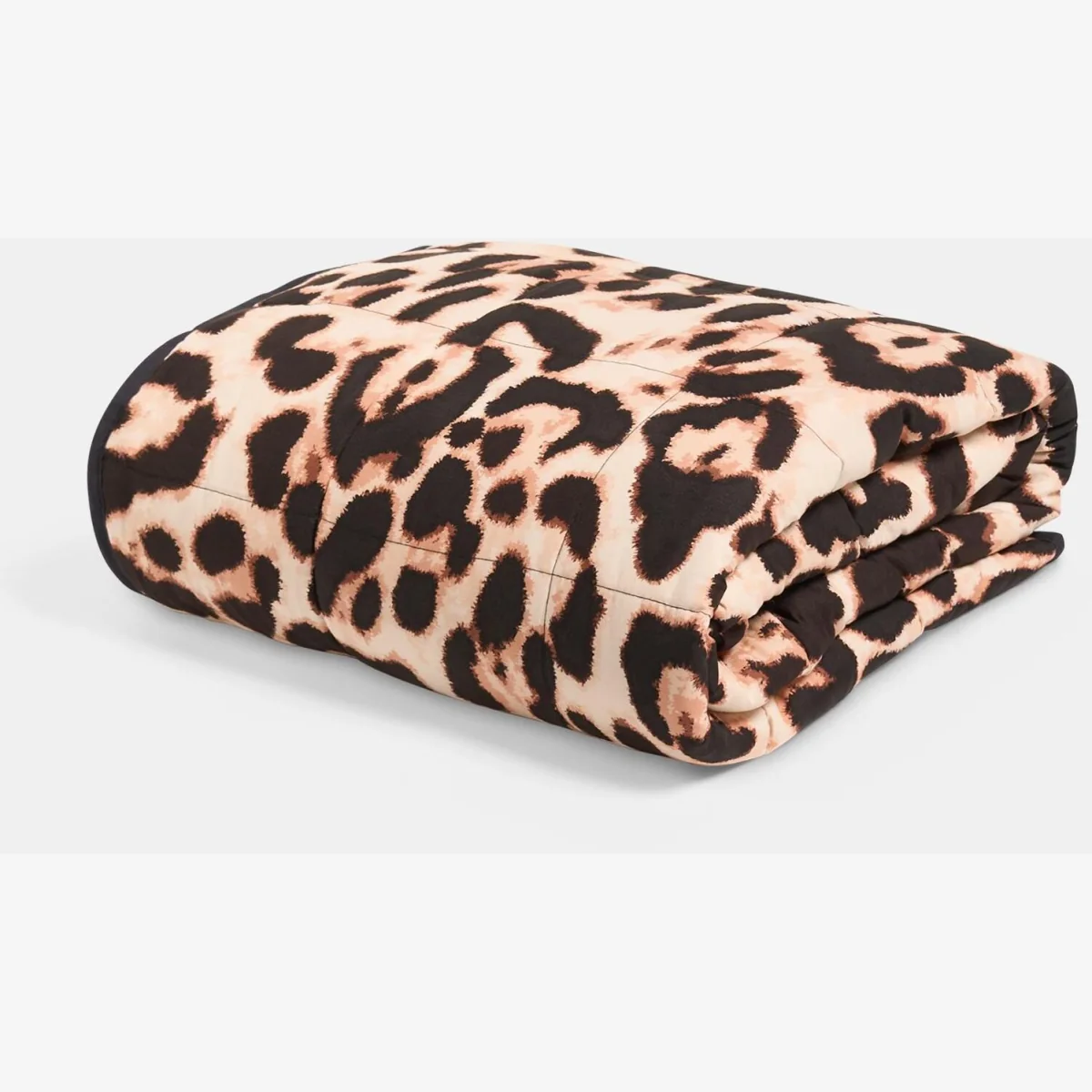 OHS Leopard Print Supersoft Weighted Blanket - Natural – image 1