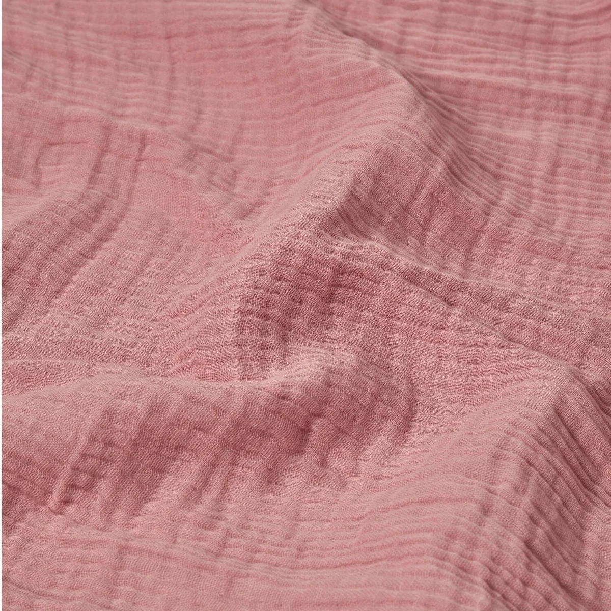 Pure Handmade Cotton Muslin Bed Throw Blanket - Rose – image 1