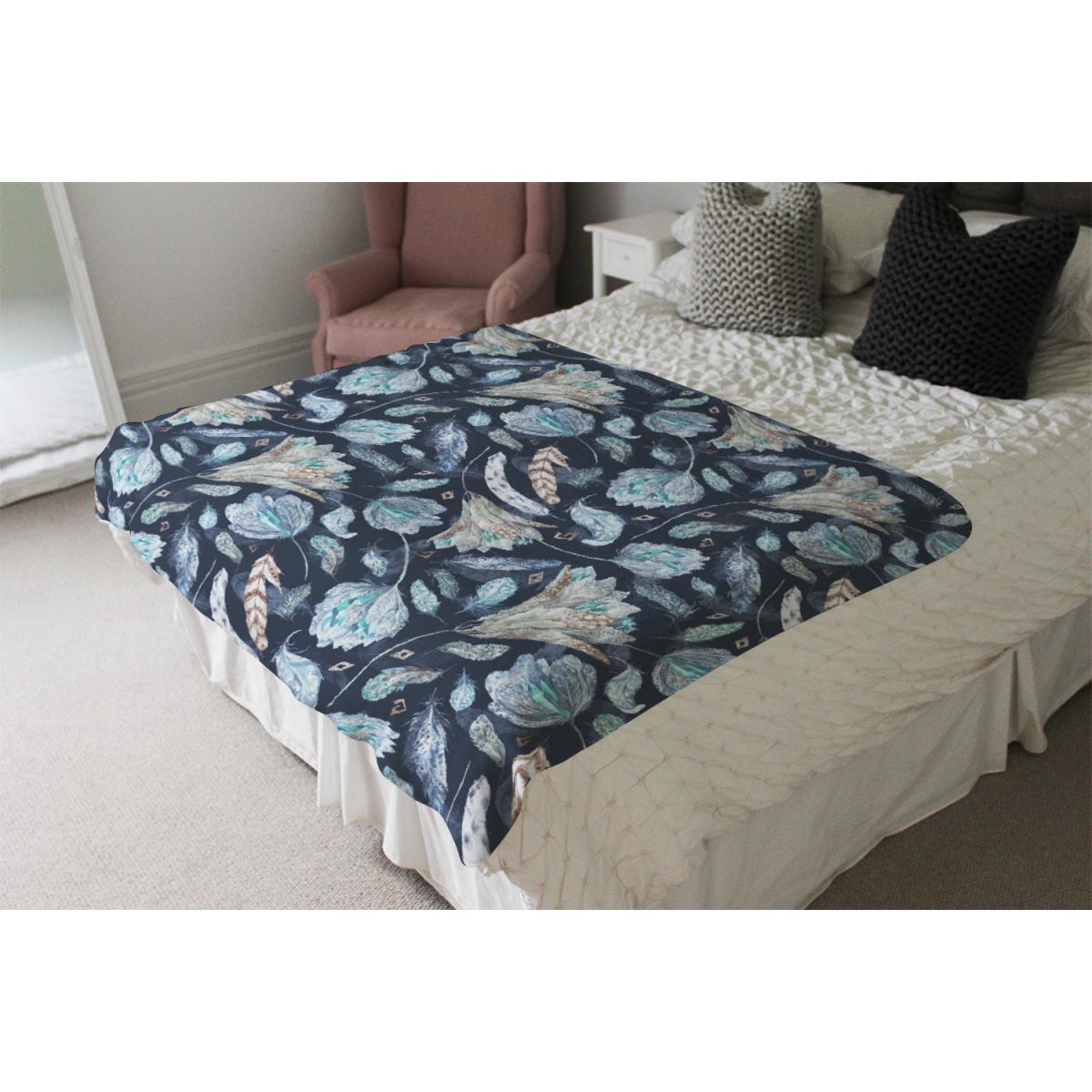 Boho Chic Indigo Pattern Blanket - Blue – image 3