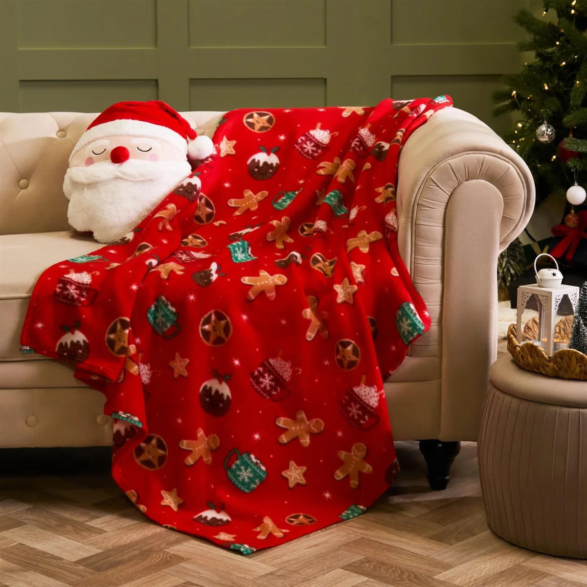 OHS Polar Fleece Throw - Red – image 2