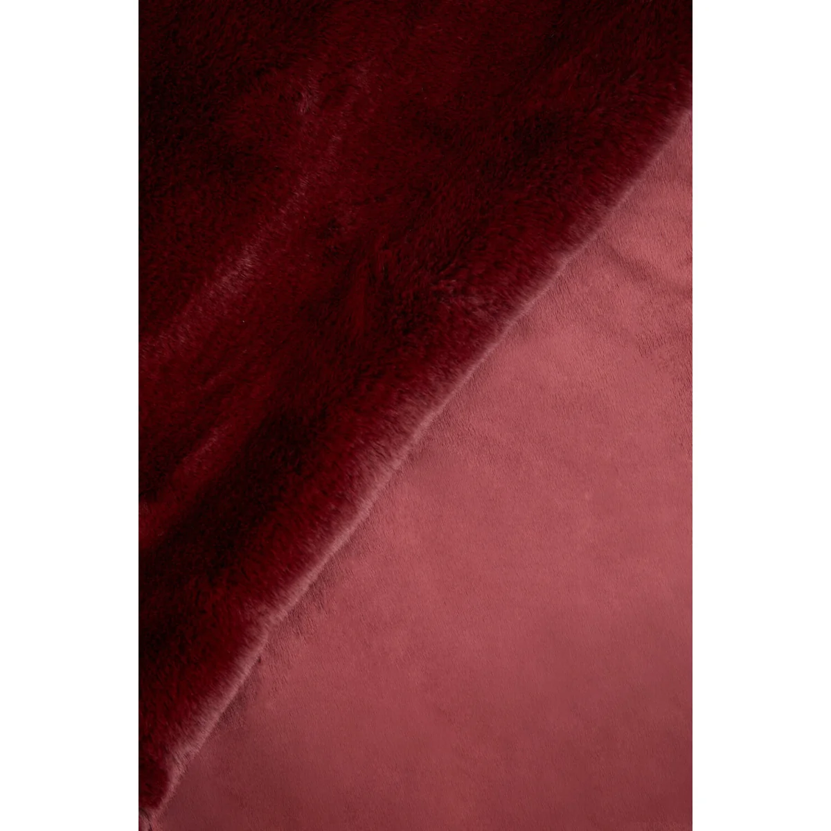 Bosie Lamina Red Wine Faux Fur Throw - Red – image 4